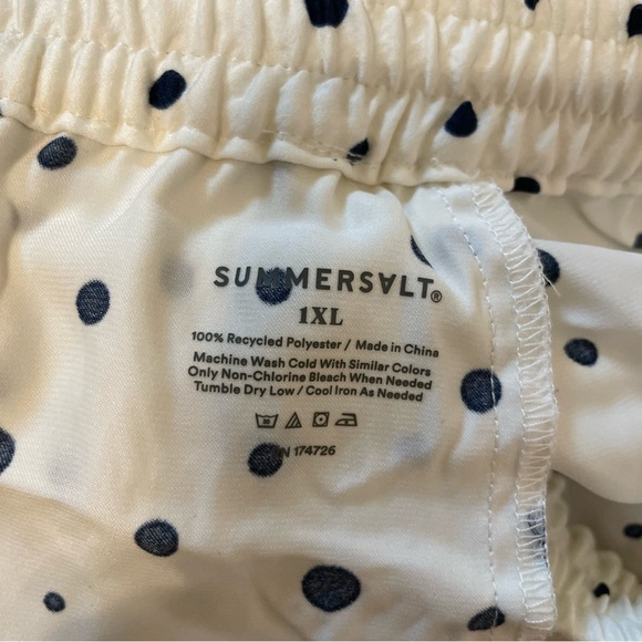 SUMMERSALT Women’s 1X Cloud 9 Silky PJ Set Polka Dot Pink Trim - Picture 6 of 8